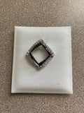 Vintage Jewelers Sample Sterling Silver  and Black and White CZ Stone Pendant