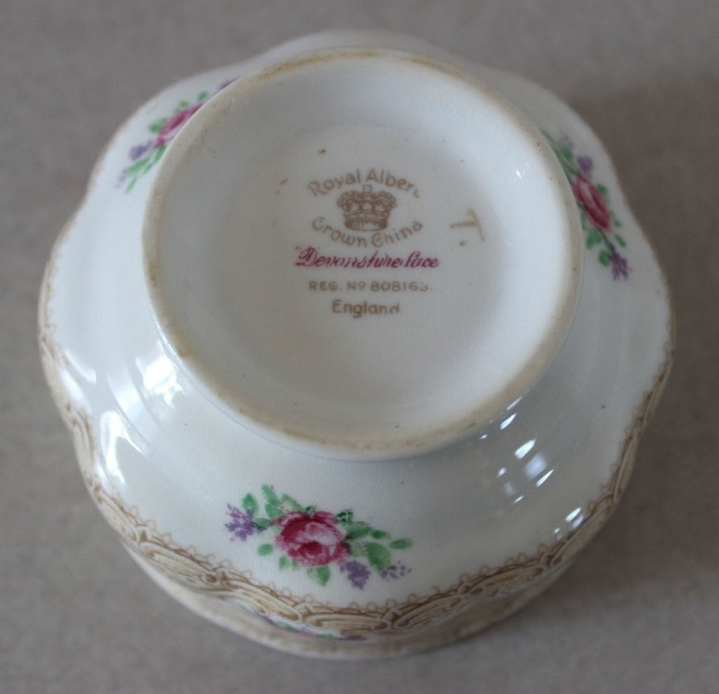 Royal Albert Devonshire Lace Creamer and Sugar Bowl