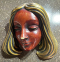 Unique Vintage Achatit Ladies Head Wall Sculpture with Original Tag