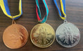 Unique Lot of 3 Special Olympics KENNEDY Gold Silver Bronze Medals Medallion Awards Great Condition