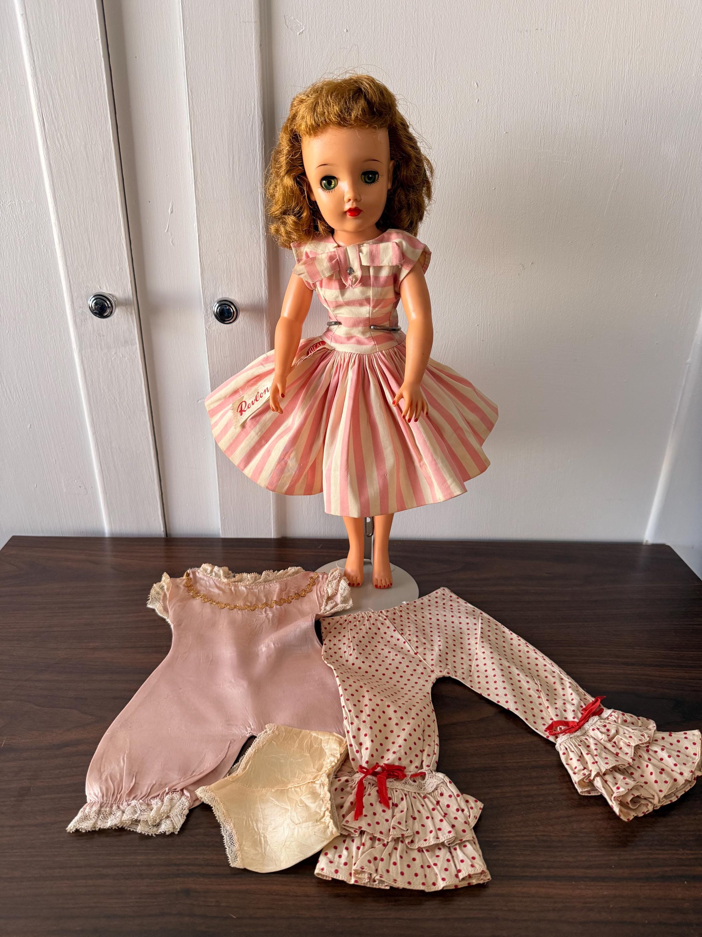 Estate Find 1950's Ideal Miss Revlon Doll in Original Dress With Clothes