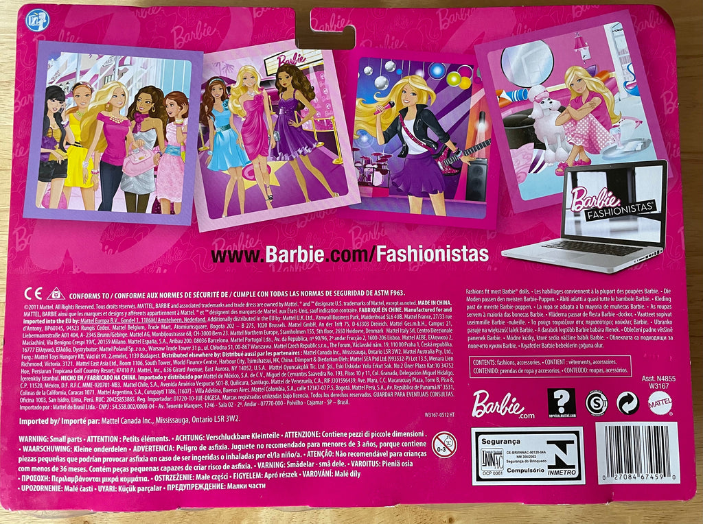 Vintage Mattel Barbie Doll Fashionistas 3 Outfits Clothes
