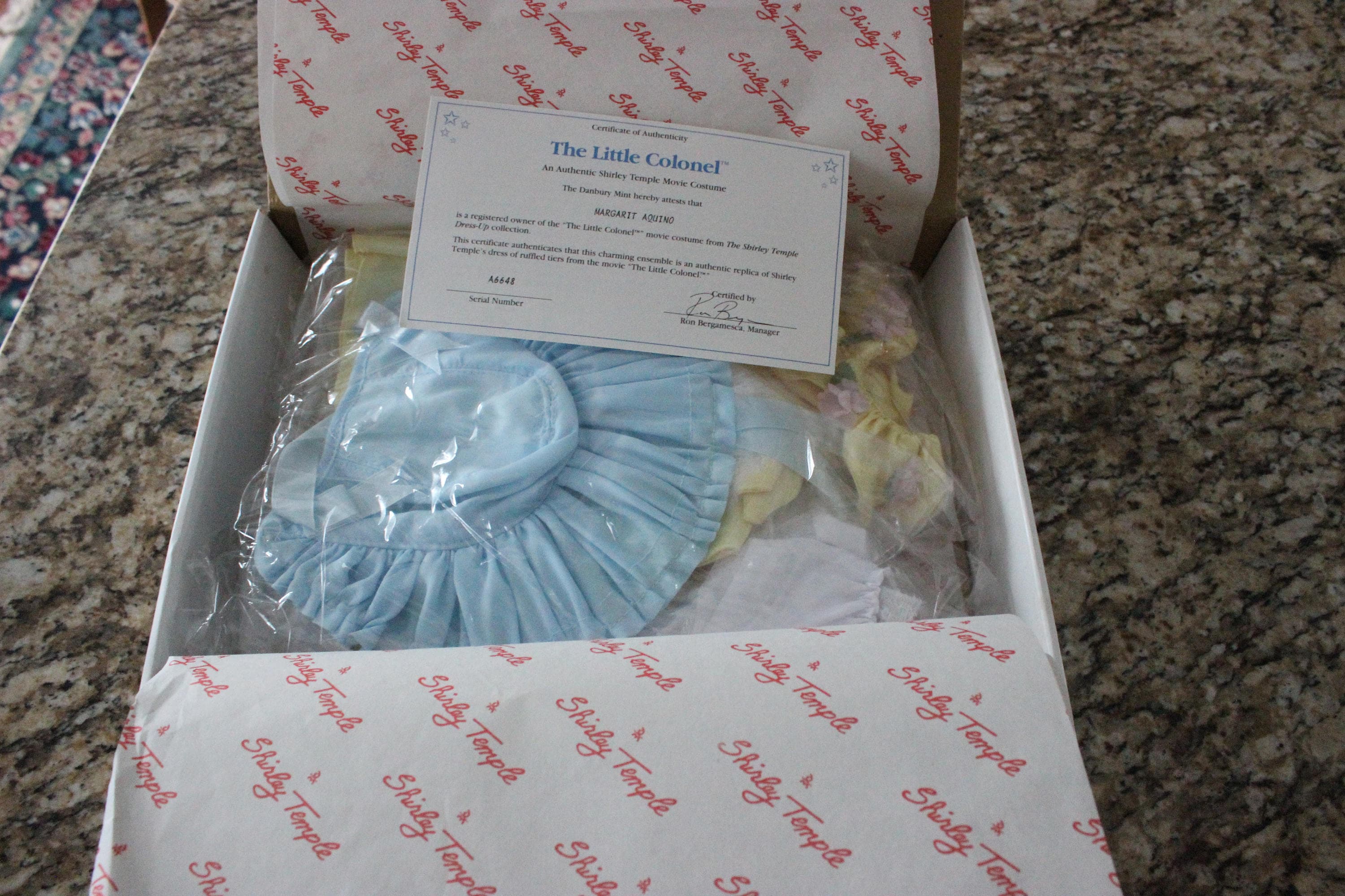 MIB Danbury Mint Shirley Temple Dress Up Doll Clothes "The Little Colonel"