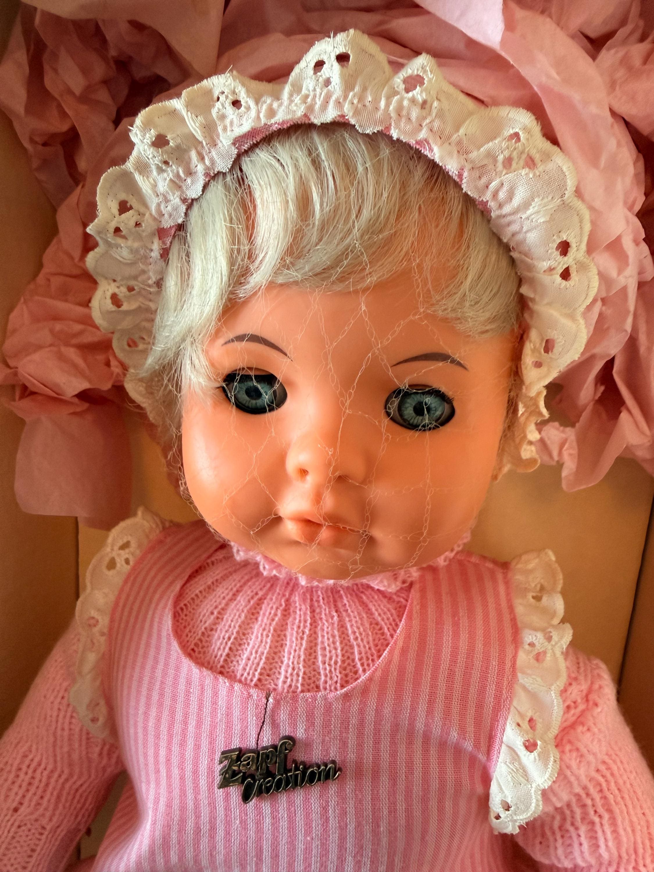 Estate Find Vintage 1970's Zapf Creation 18" Baby Doll "Little Cloud" in Box
