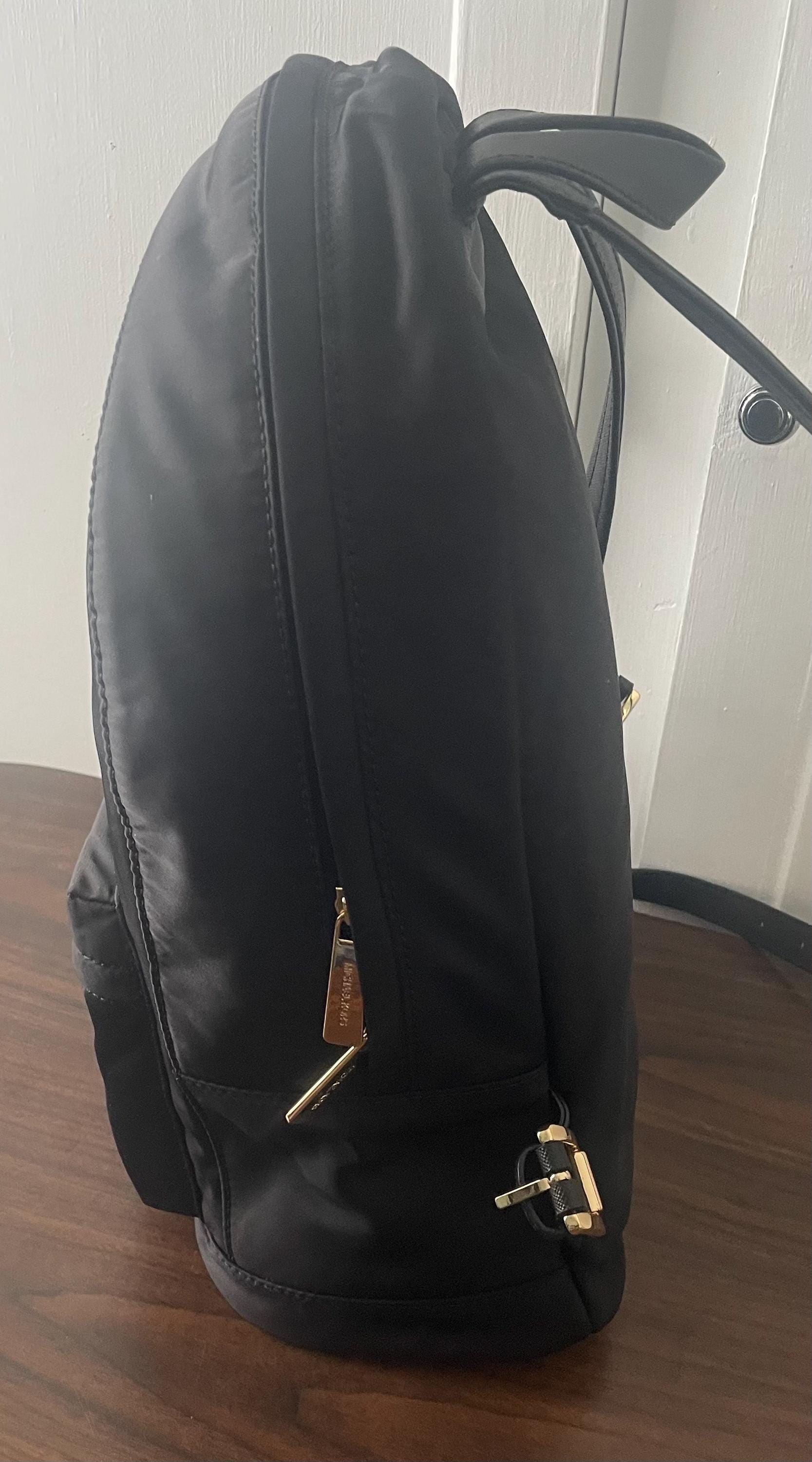 Vintage Genuine Black Vinyl Michael Kors Organizer Backpack New Old Stock
