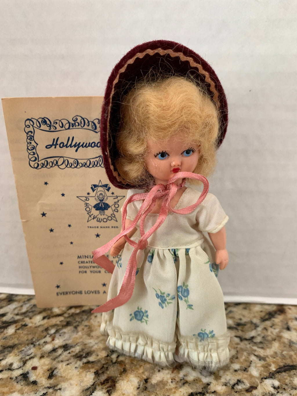 Vintage 1950's Hollywood Doll Company Daisy Bell Doll with Booklet