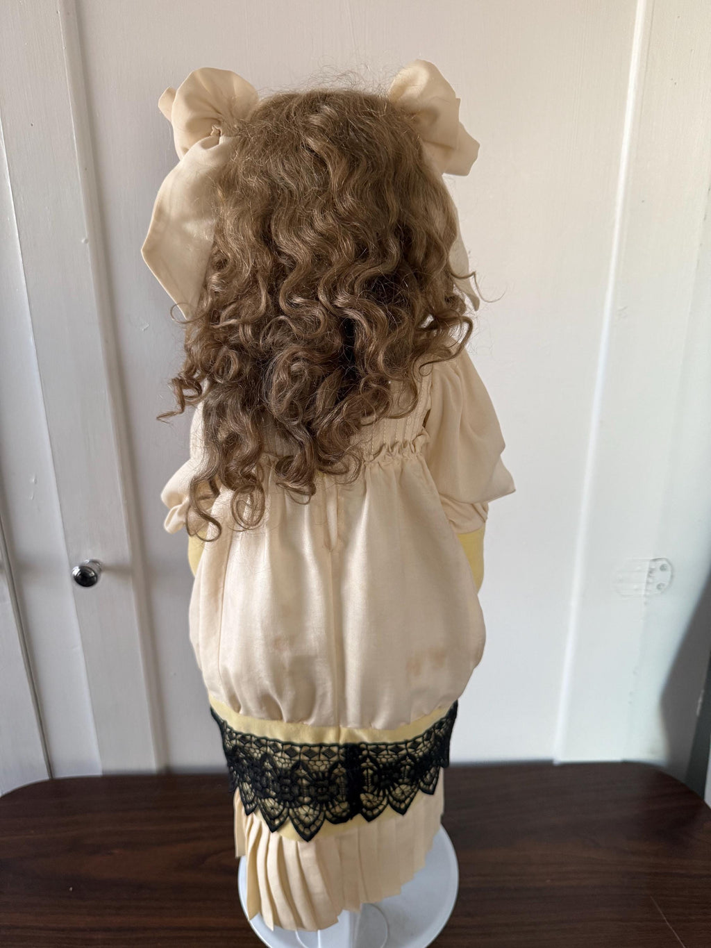 Antique 25" German Kestner 154 DEP Doll with Antique Handmade Embellished Dress Sleep Eyes Open Mouth