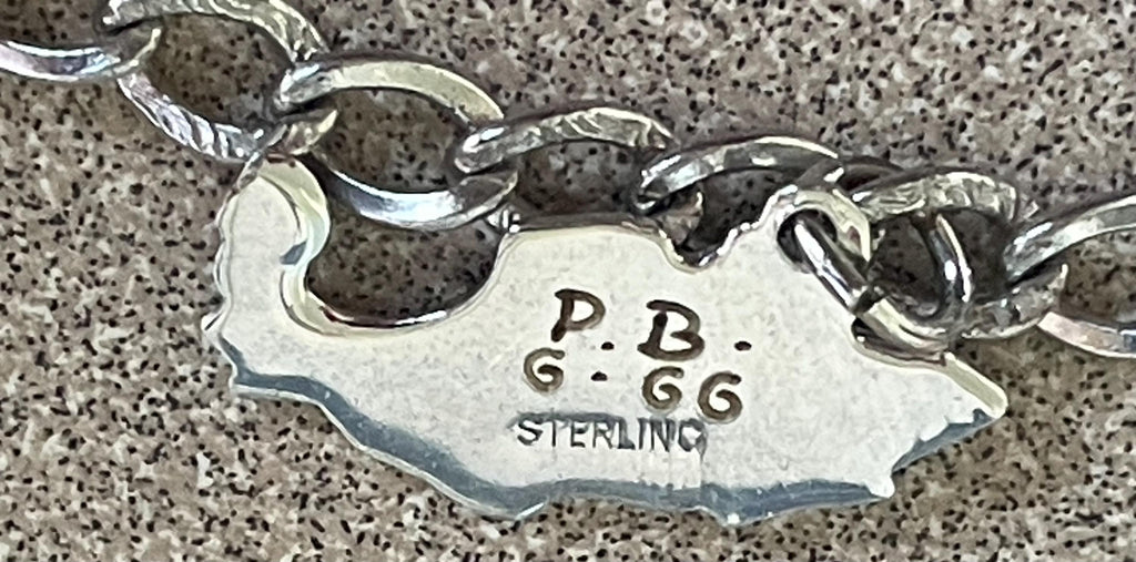 Vintage Sterling Silver Charm Bracelet with 7 Charms Enamel Marked Sterling Vintage Camper Phone Butterfly Turtle Artist Signed