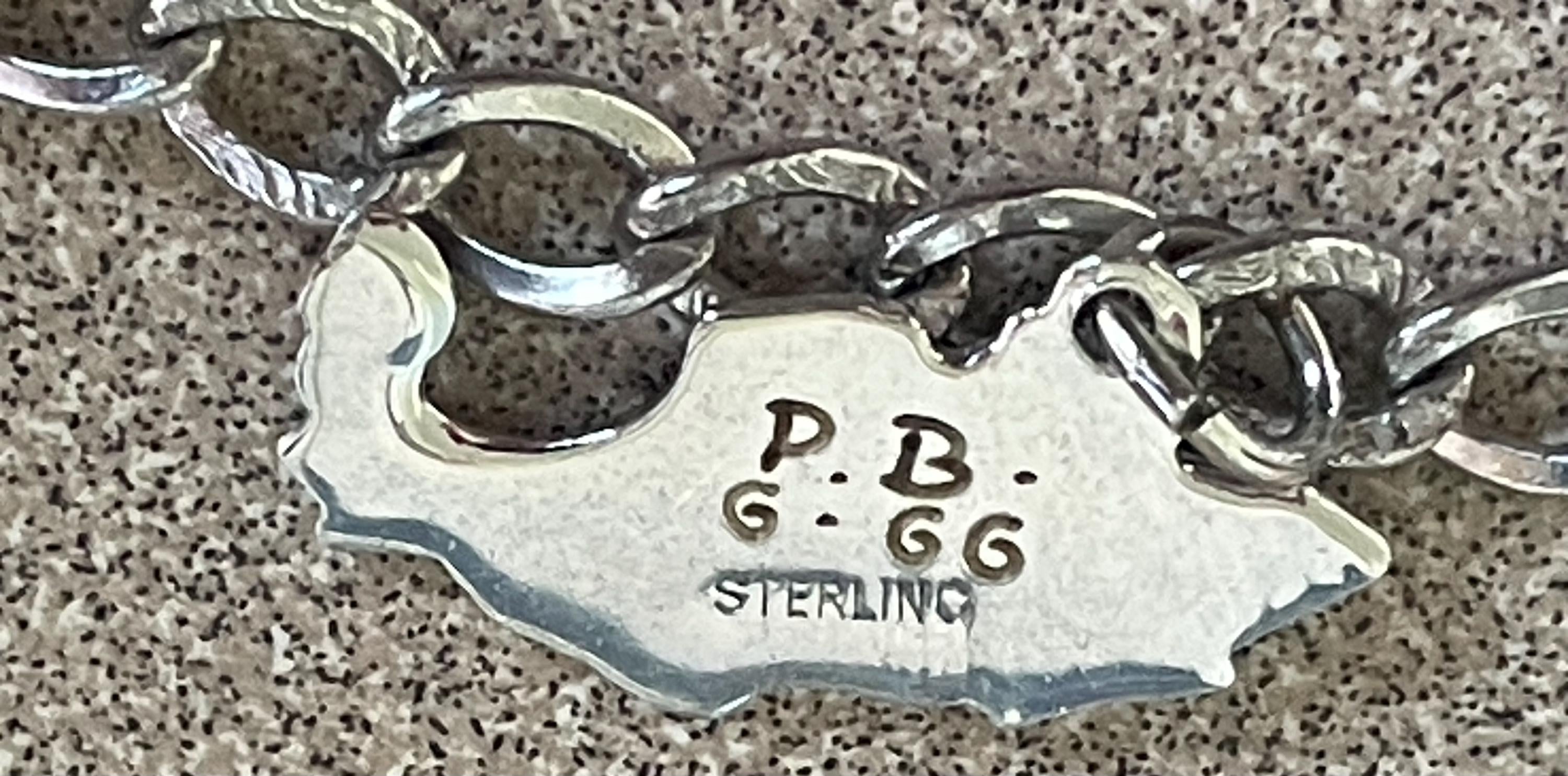 Vintage Sterling Silver Charm Bracelet with 7 Charms Enamel Marked Sterling Vintage Camper Phone Butterfly Turtle Artist Signed