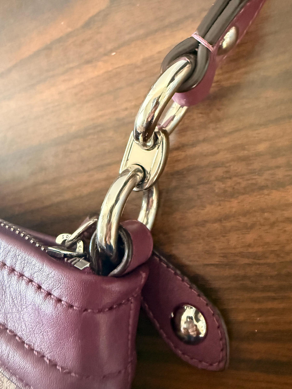 Vintage Coach Ashley Dotted F1260-20088 Purse in Purple