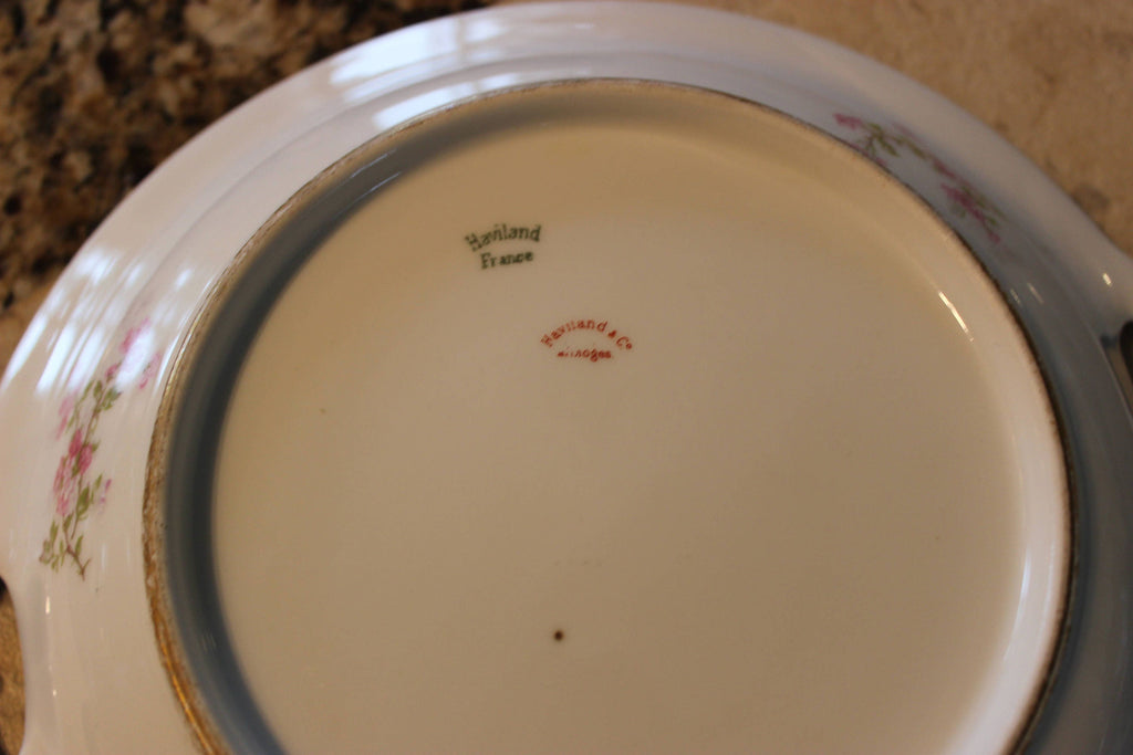 Antique Haviland Limoges Double Handle Serving Bowl
