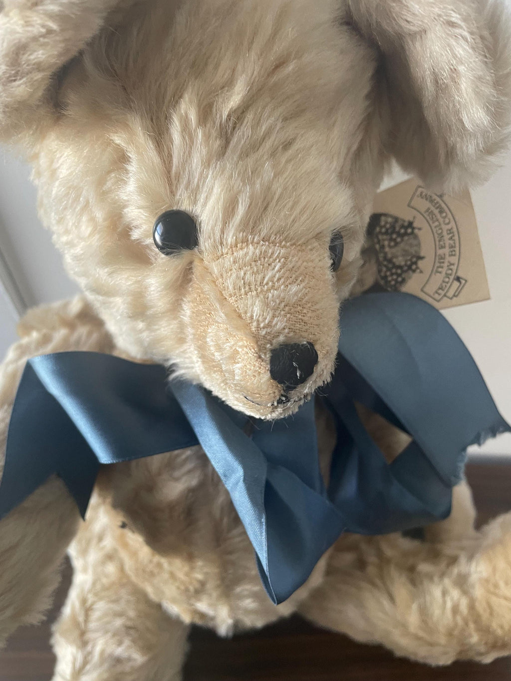 Vintage Blonde Mohair Teddy Bear Handmade in England The English Teddy Bear Company